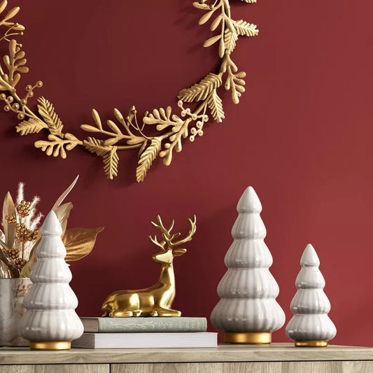 Medium Scalloped Ceramic Decorative Tree