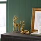 Gold Sitting Christmas Reindeer
