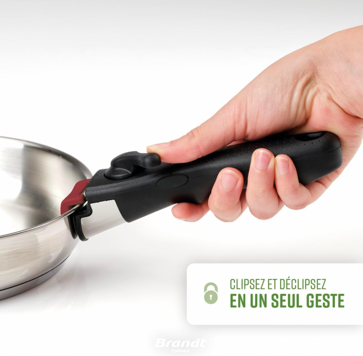 Brandt Batterie de Cuisine Inox 10 Pièces Sans PFOA/PFAS